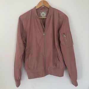Iris Pink Lightweight Bomber Jacker